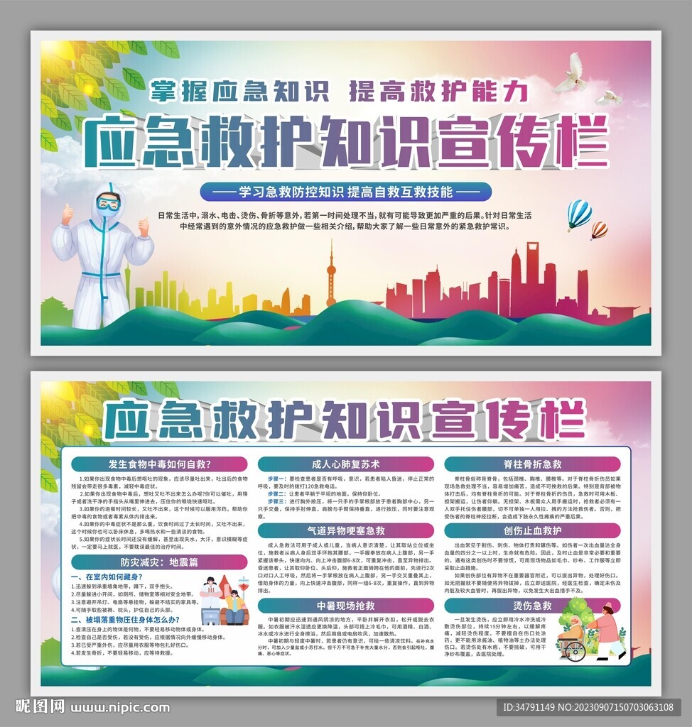 应急救护展板