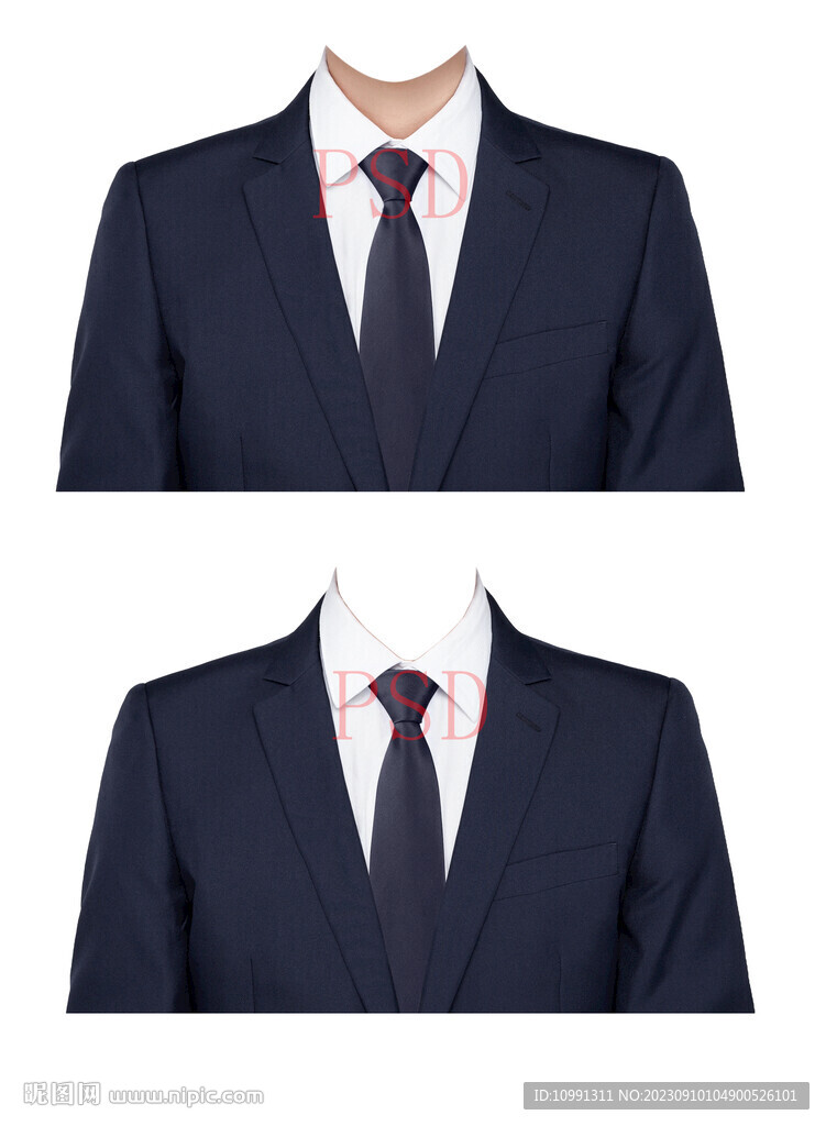 深色领带西装男证件照衣服素材