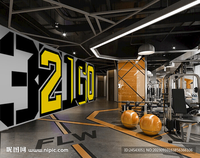 健身 活动中心 墙画壁画背景墙