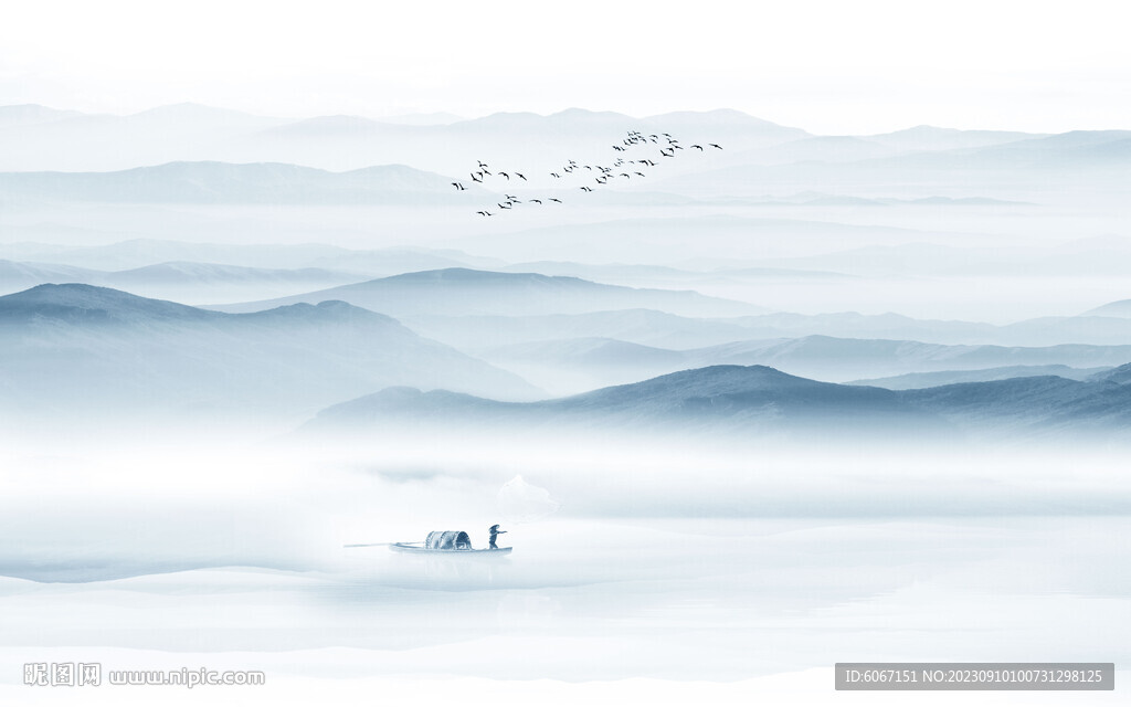 新中式意境水墨画