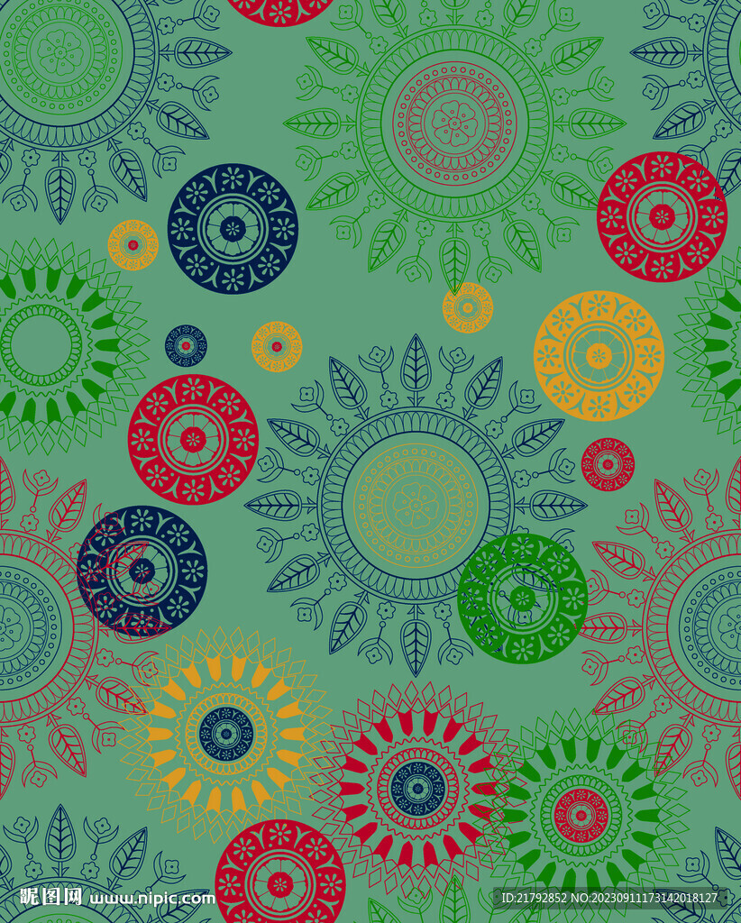 民族风 数码印花图片