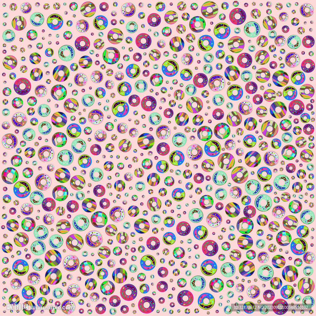 糖果甜甜圈印花纹理