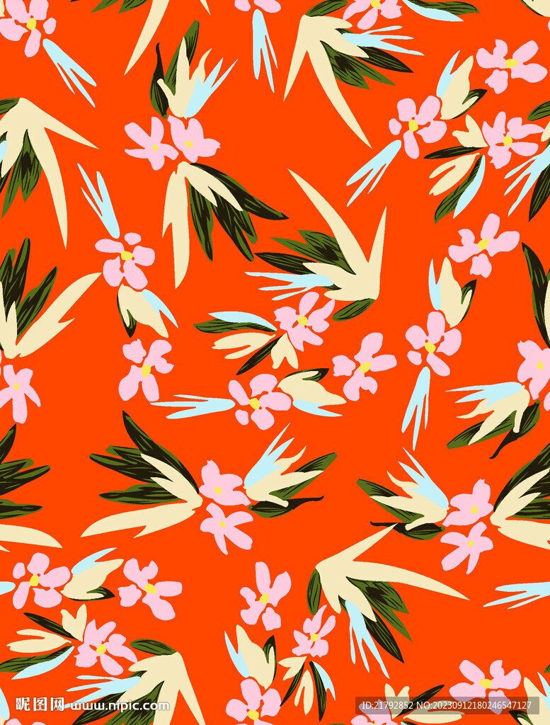 大牌 大花数码印花图片