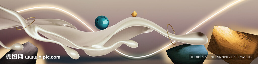 现代简约轻奢创意床头画