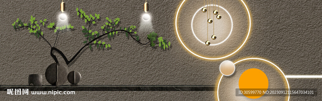 现代简约抽象床头装饰画图