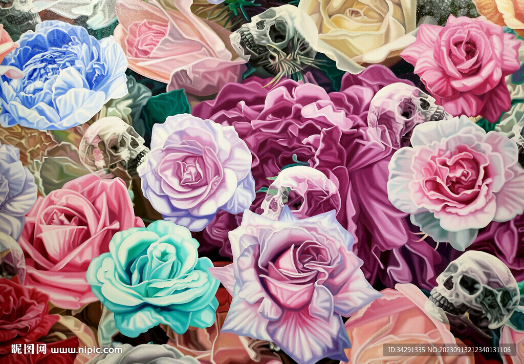 现代设计背景墙壁画