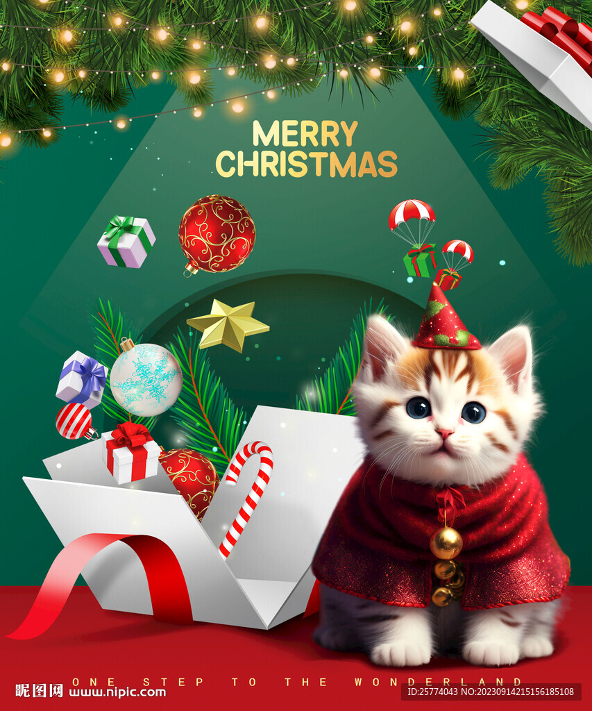圣诞小猫咪