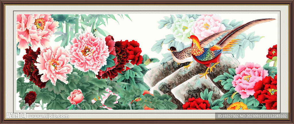 牡丹花开富贵富贵满堂