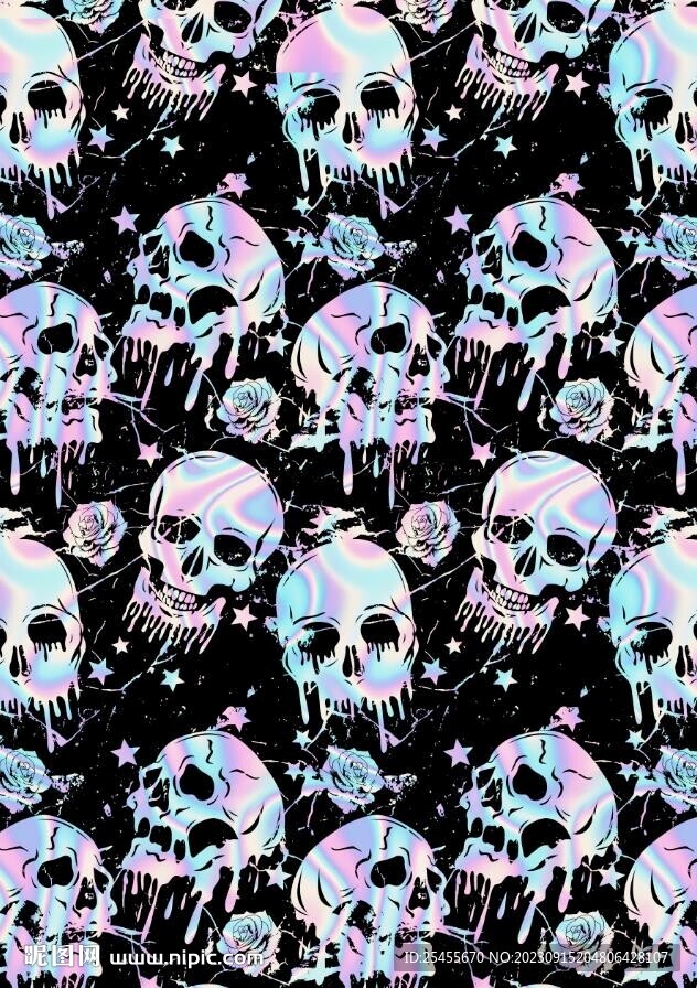 彩色骷髅