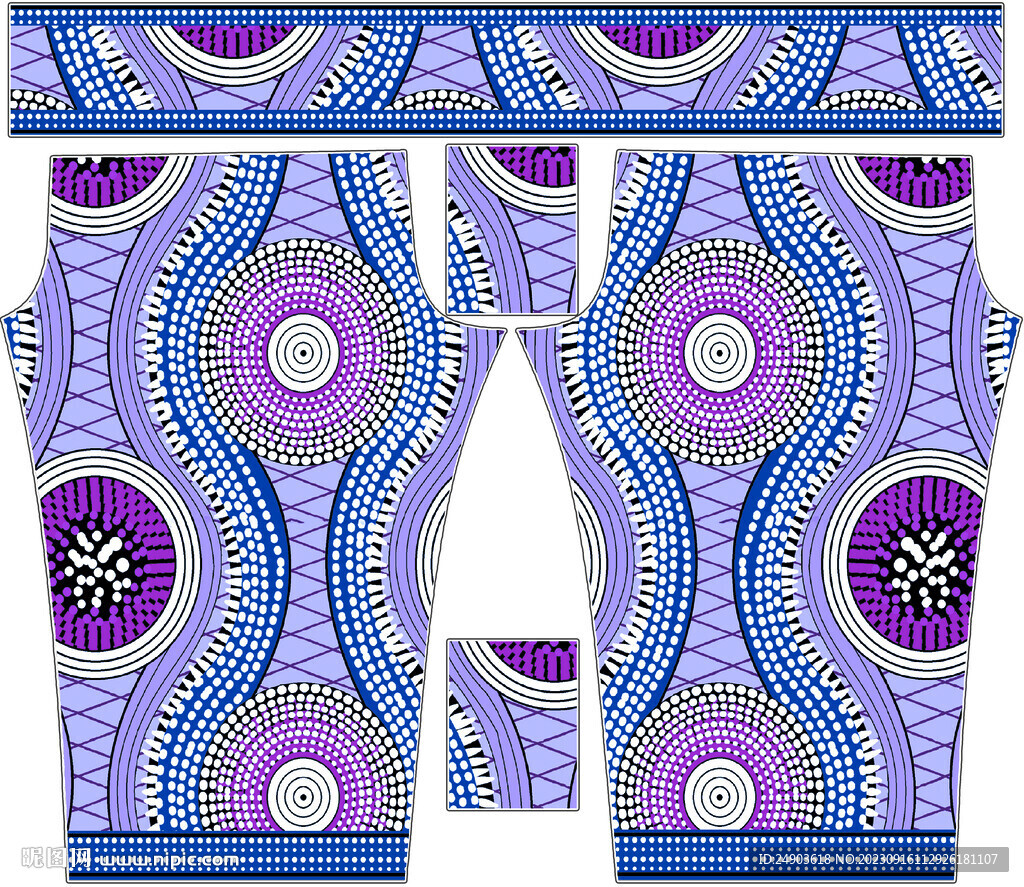 数码印花定位裤子