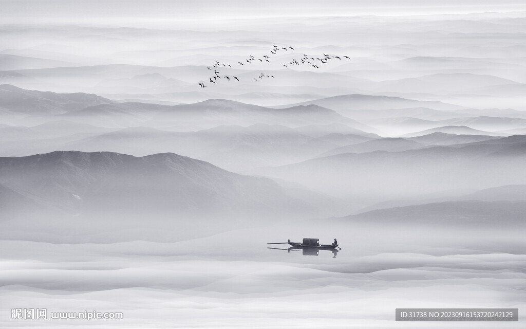 中式水墨装饰画背景墙