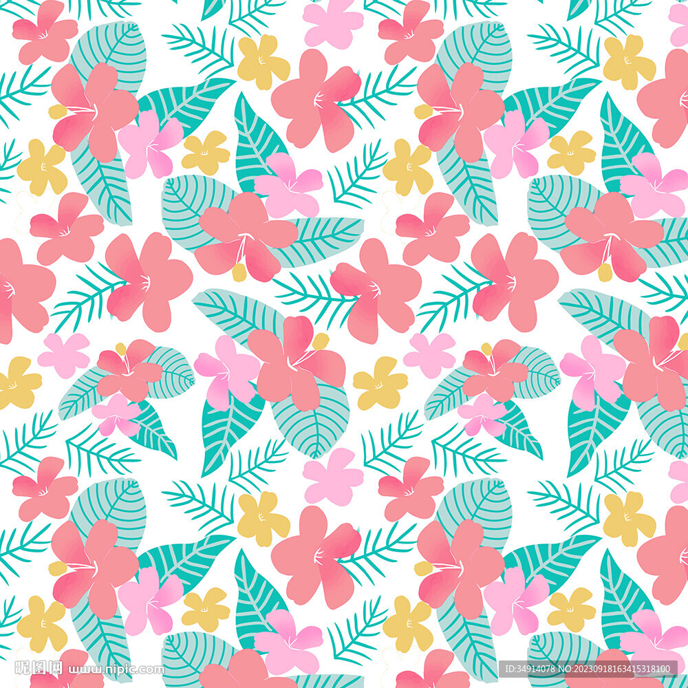 花朵渐变小清新