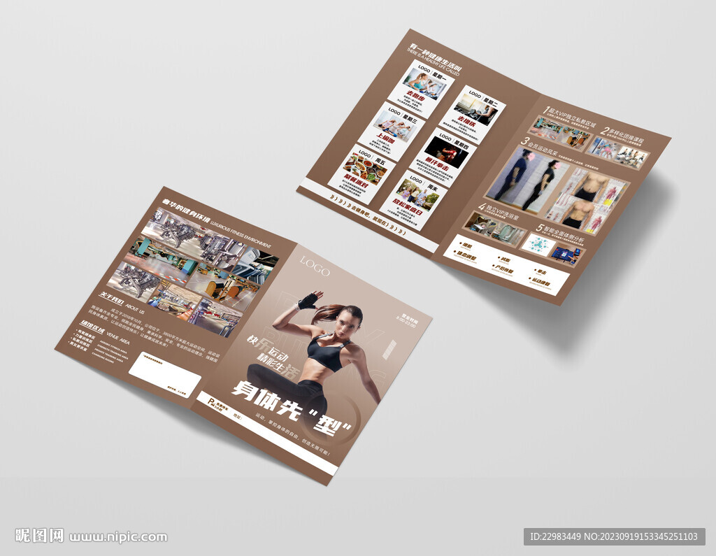 游泳健身预售折页图片