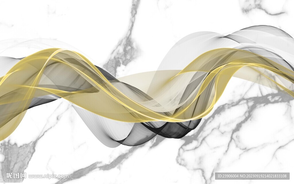 现代风抽象几何大理石烟雾电视墙