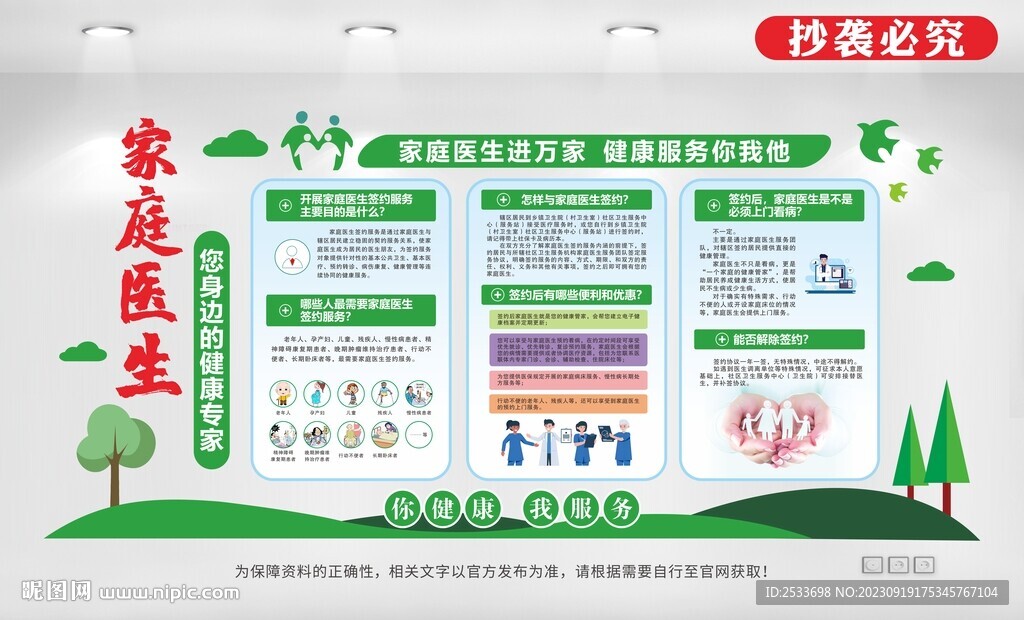 家庭医生签约文化墙