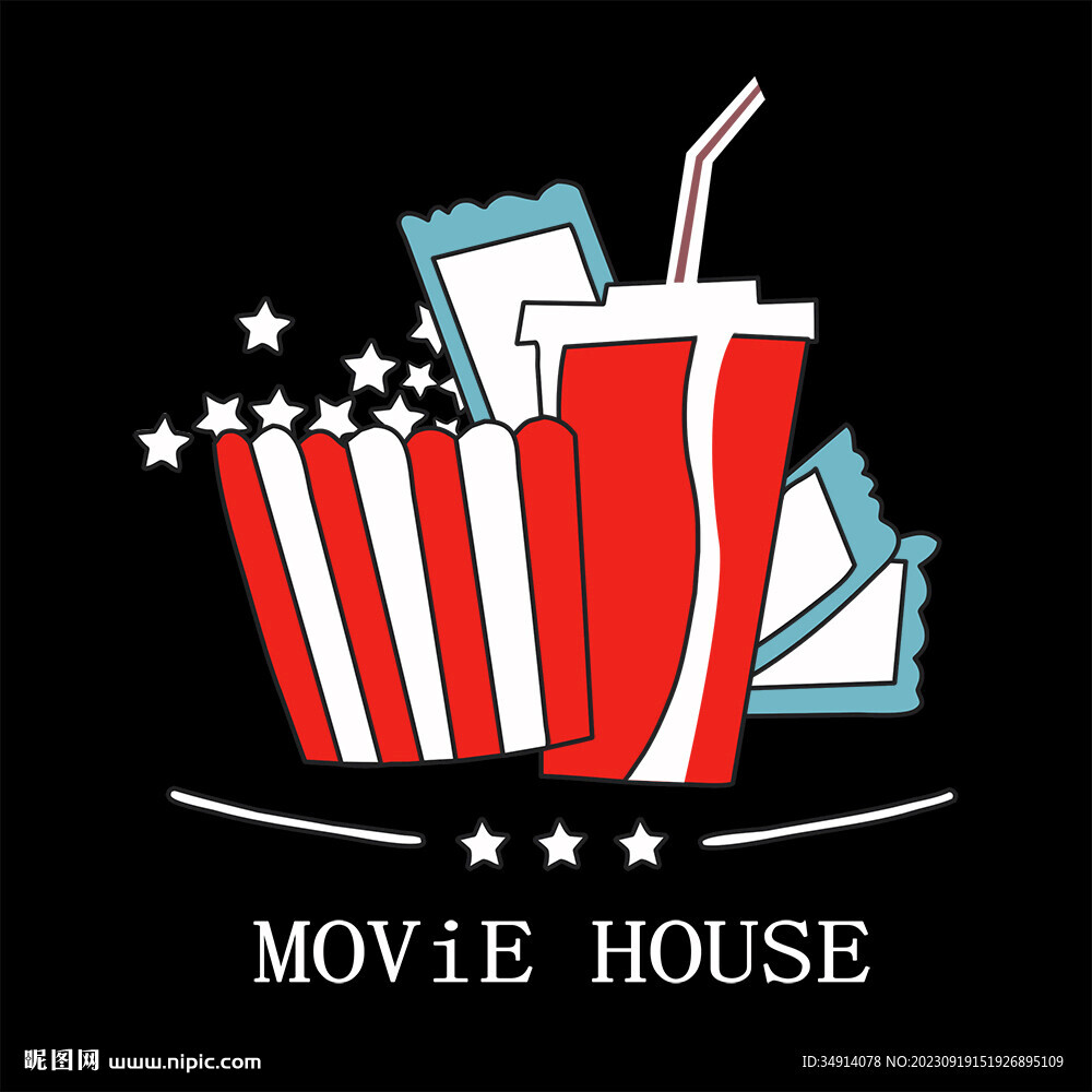 爆米花可乐杯手绘