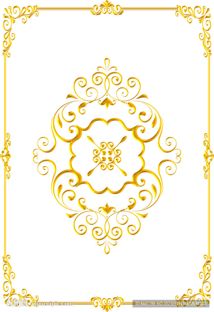 轻奢金色花纹 吊顶