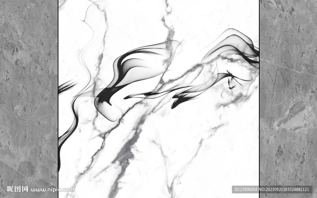 格栅背景墙新中式大理石壁画