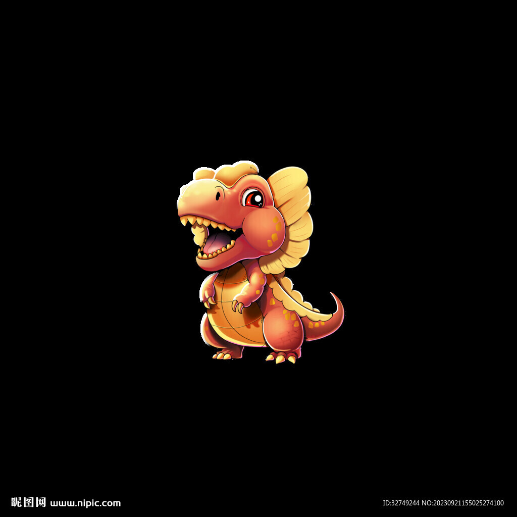 手绘卡通动漫恐龙 既龙
