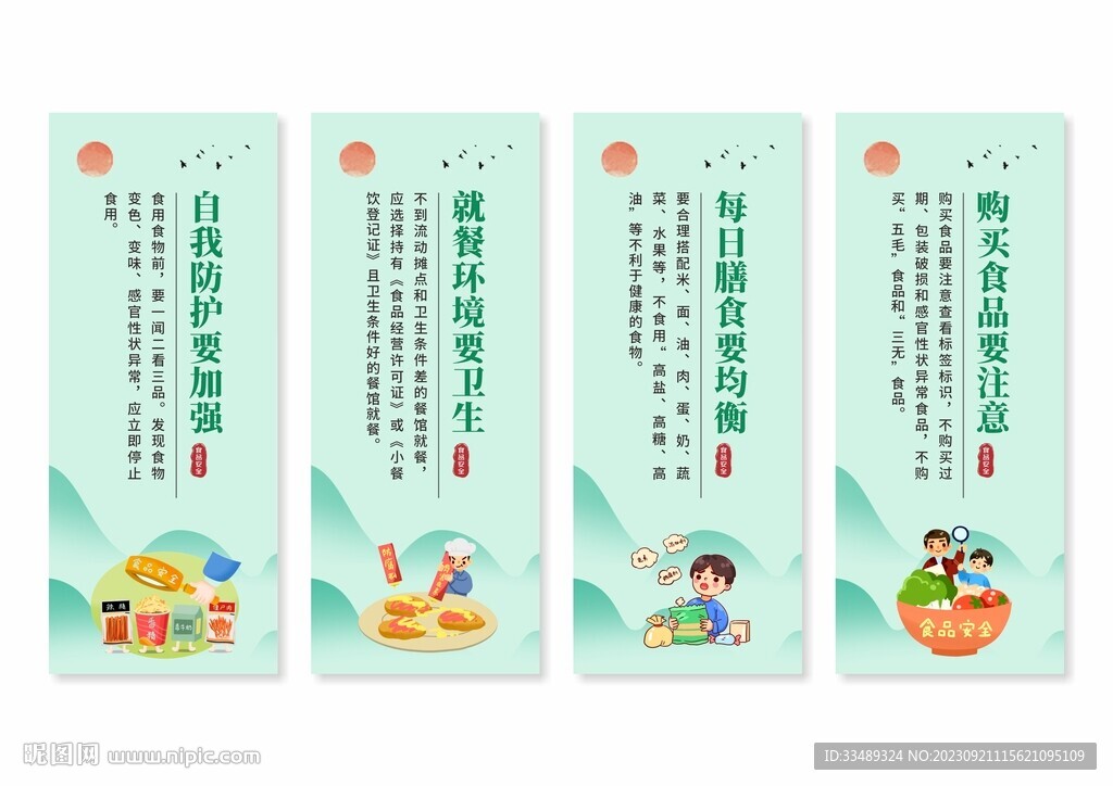 食品安全挂画展板