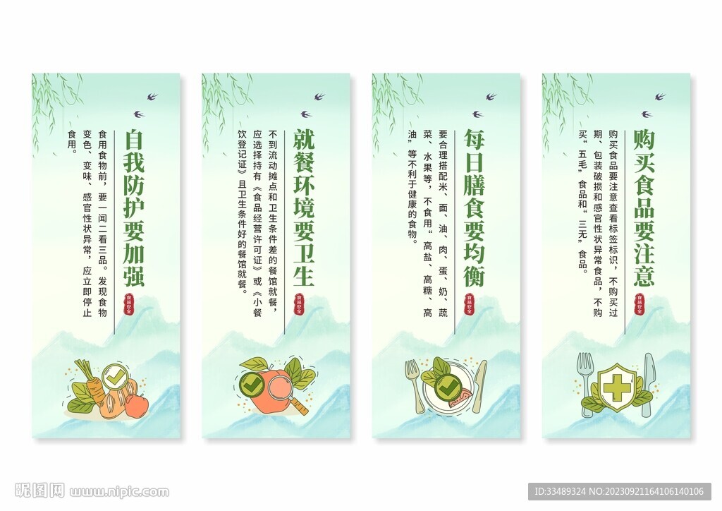 食品安全挂画展板