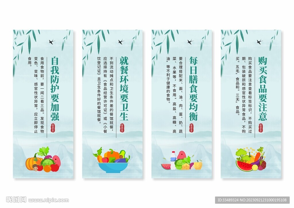 食品安全挂画展板