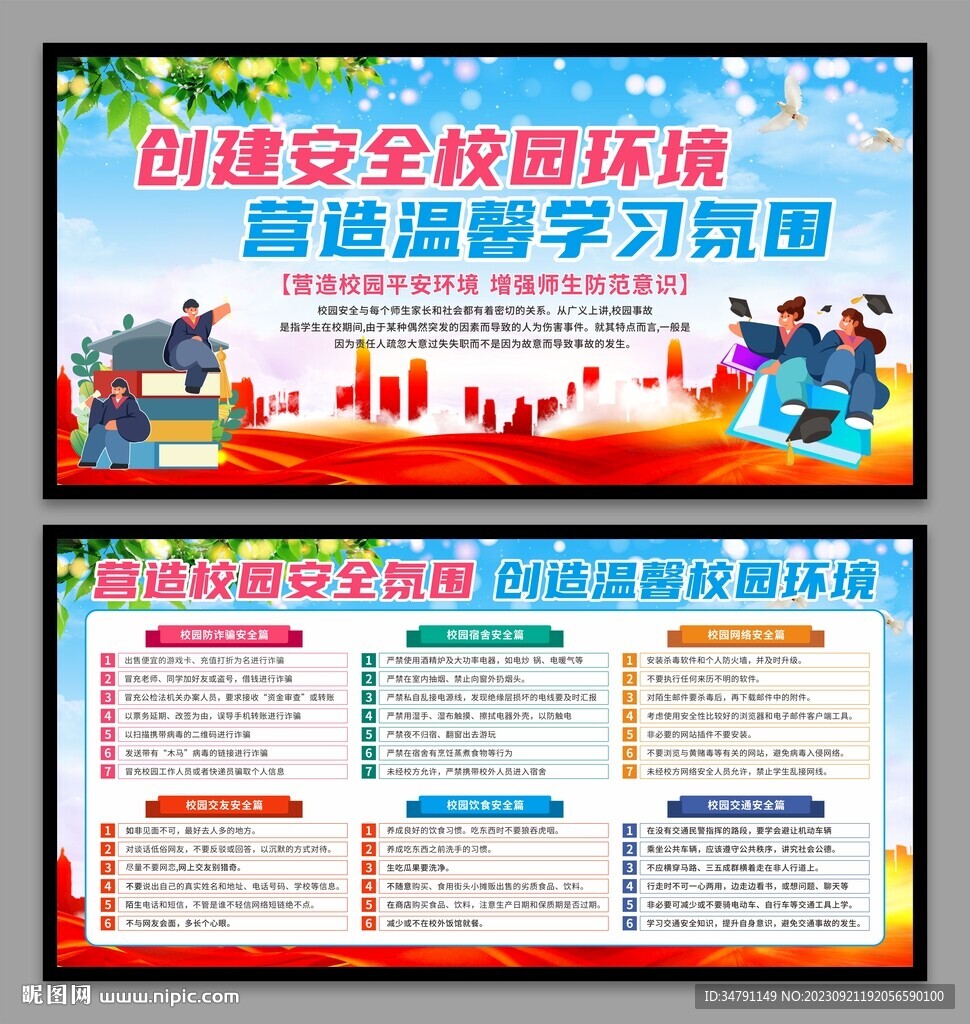 校园安全宣传展板