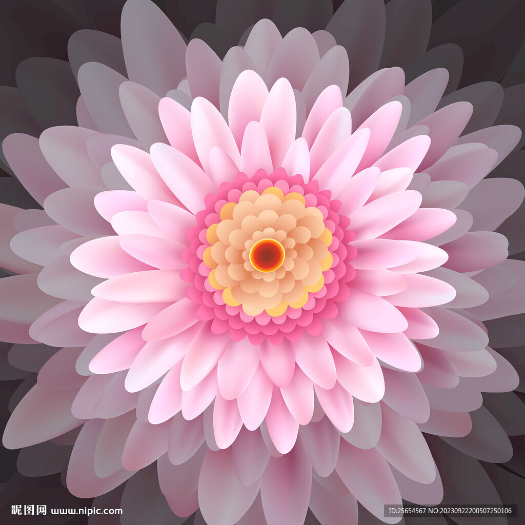 大粉花天顶壁画天花板