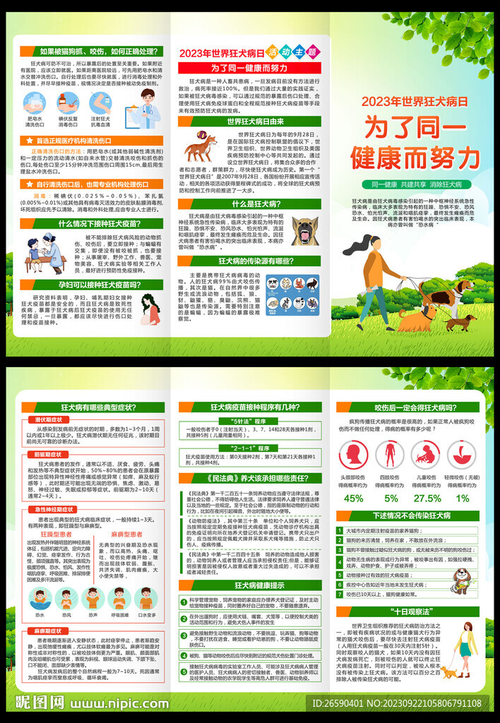 世界狂犬病日三折页