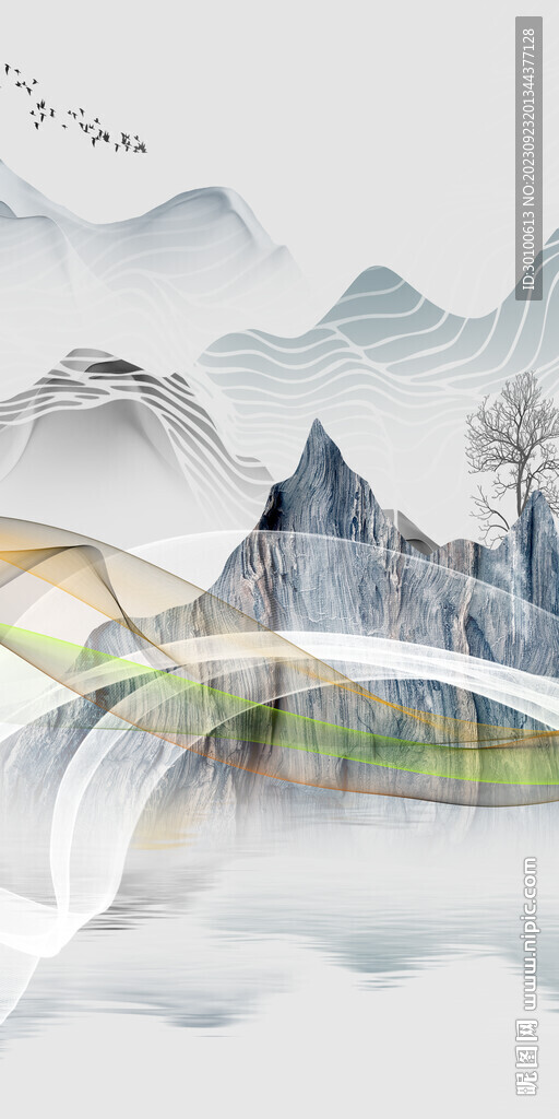 清晰 简约图玄关画 TiF分层