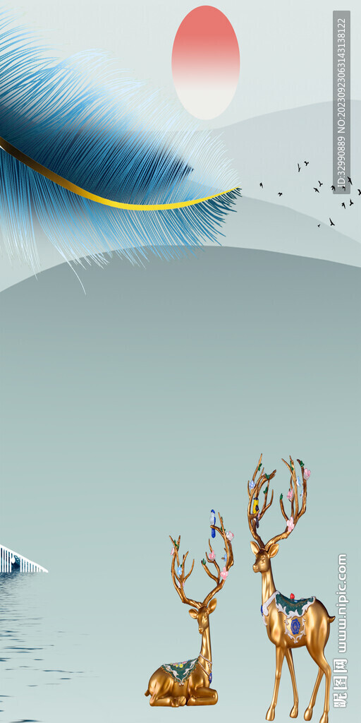 蓝色 清晰高端玄关 tif分层