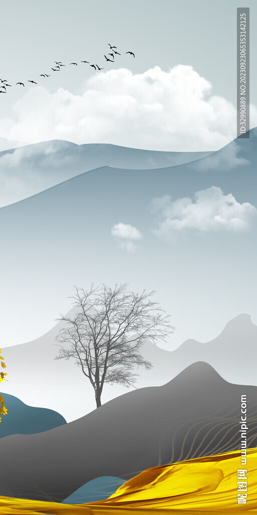 极简 高清新玄关画 tif分层