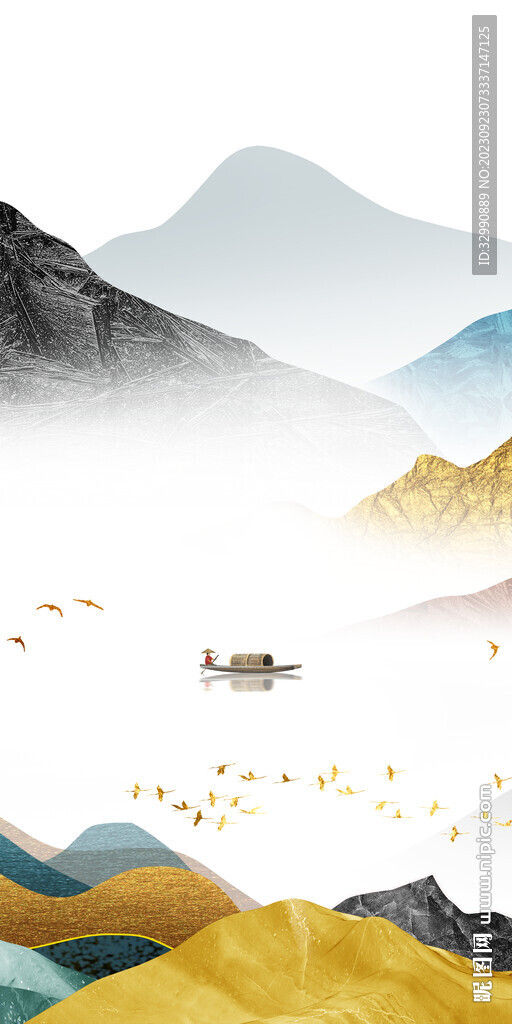 别墅 新大气玄关画 tiF分层