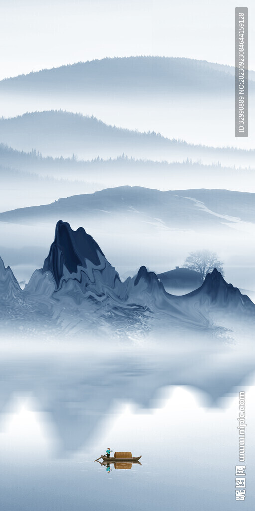 蓝色 现代高档玄关 TiF分层