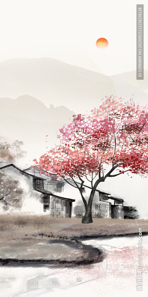 中式 大气新玄关画 Tif分层