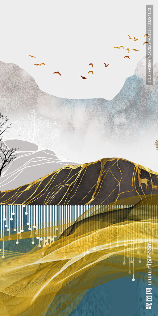 现代 大气新玄关画 Tif分层