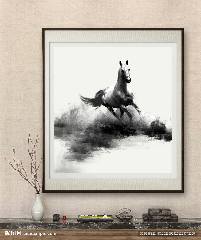 国画骏马