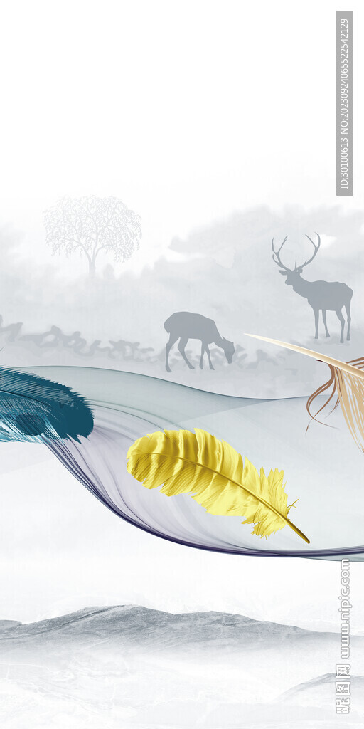 别墅 最新款玄关画 TiF分层