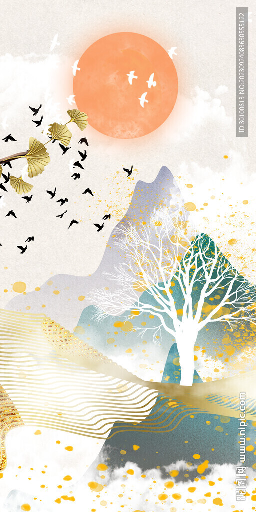 新款 大气新画玄关 Tif分层