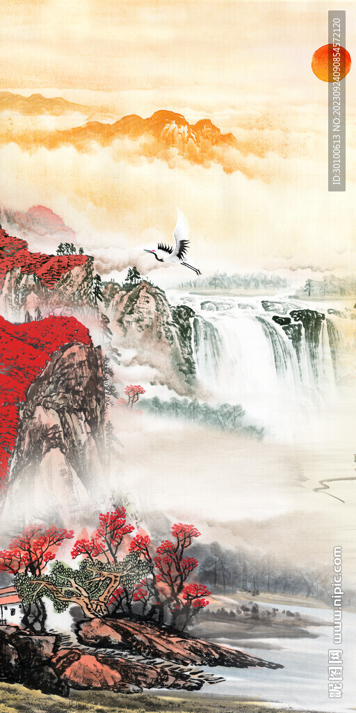 中式 高清新画玄关 Tif分层