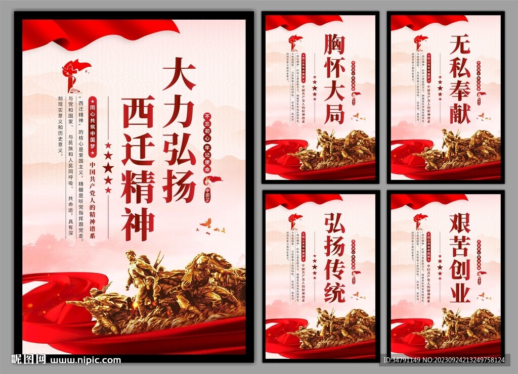 弘扬西迁精神党建海报