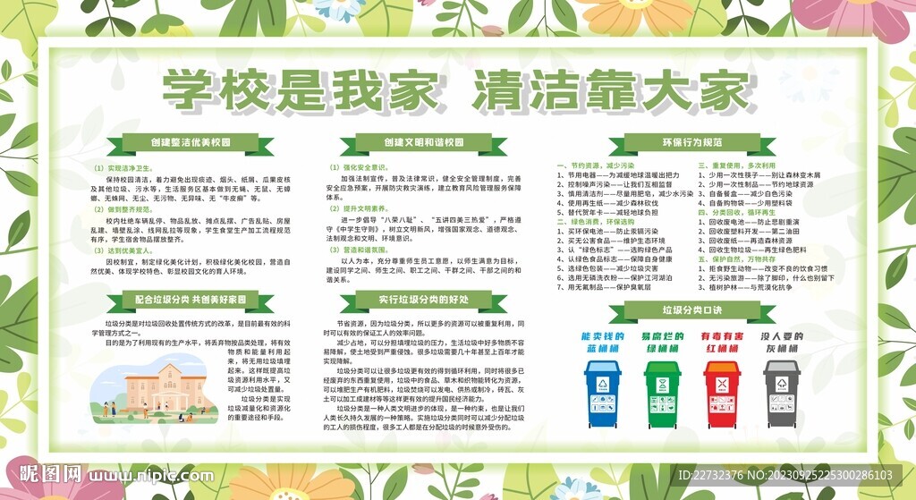 创建卫生校园宣传栏展板