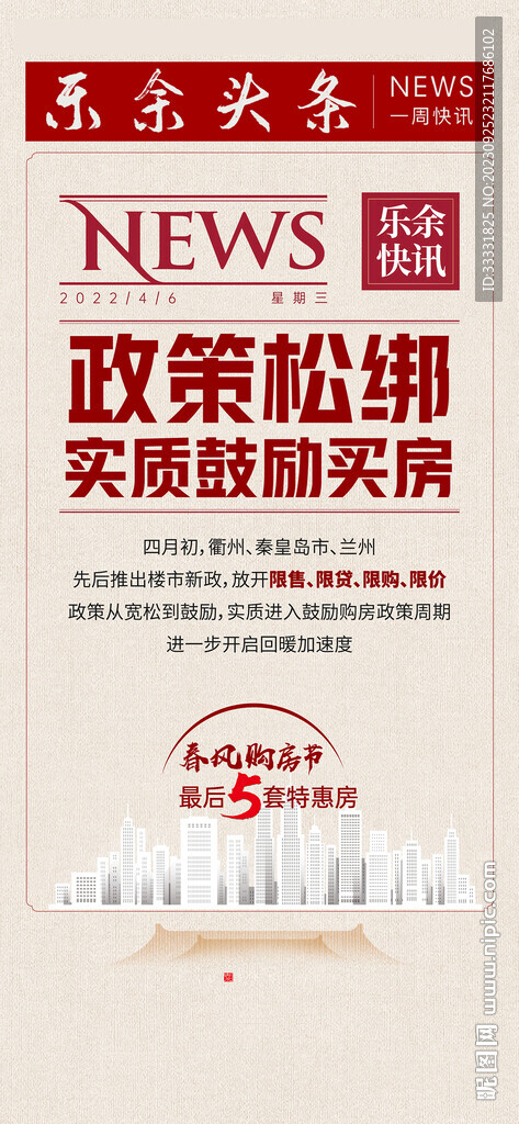 地产政策利好海报