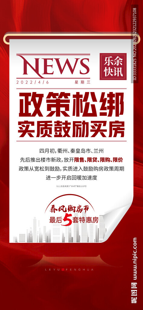 地产政策利好海报