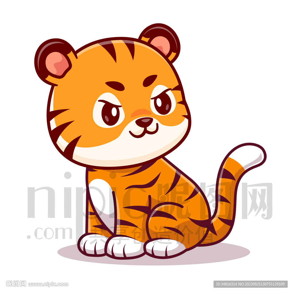 可爱卡通小老虎