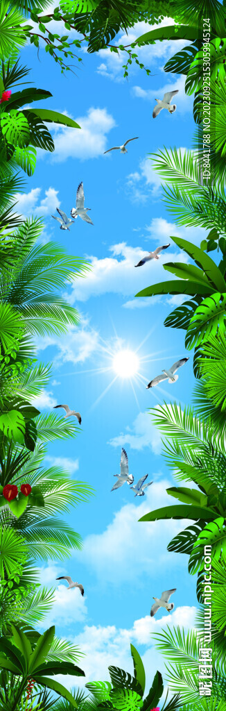 蓝天白云 走廊吊顶