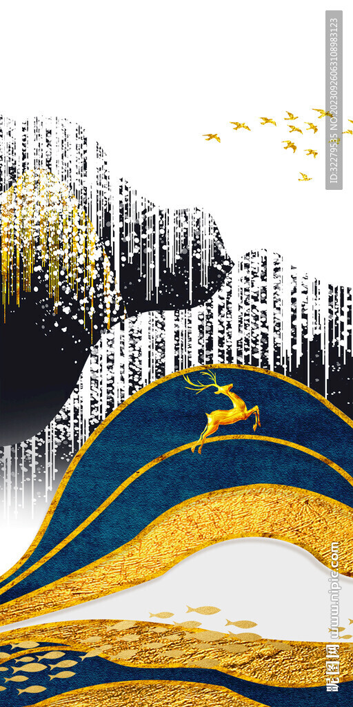 高清 中式简约玄关 TIF分层