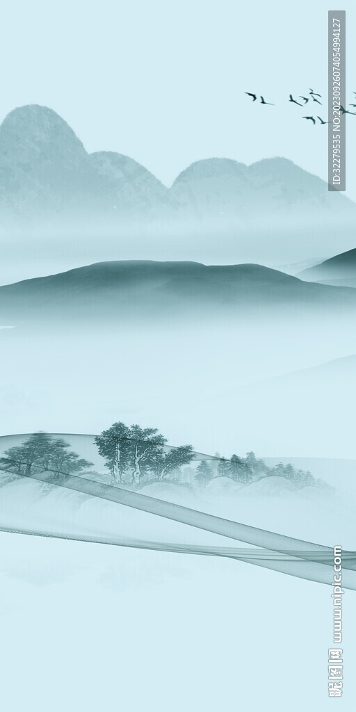 蓝色 最新大气玄关 Tif分层