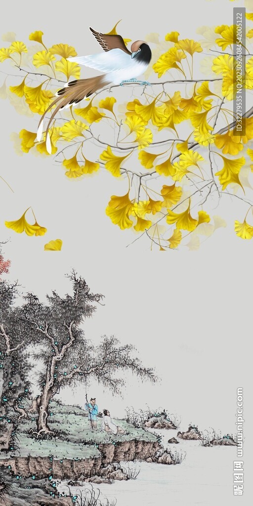 意境 中式简约玄关 tif分层