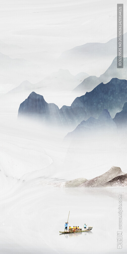 高清 中式极简玄关 Tif分层